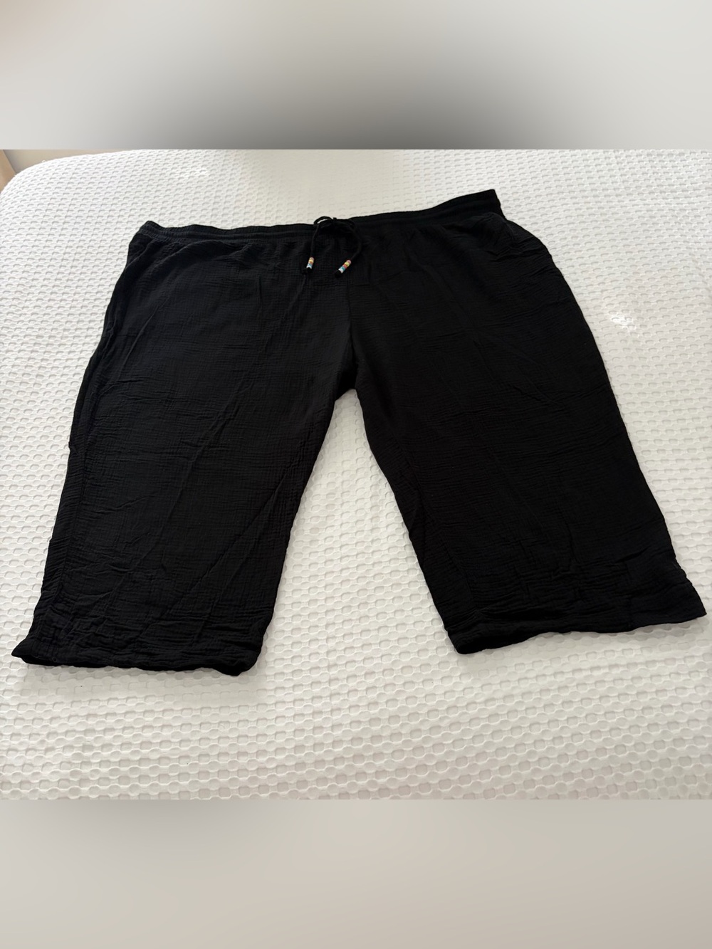 Belle Beach by Kim Gravel Size 5X Black Gauze Pants - Picture 2 of 6